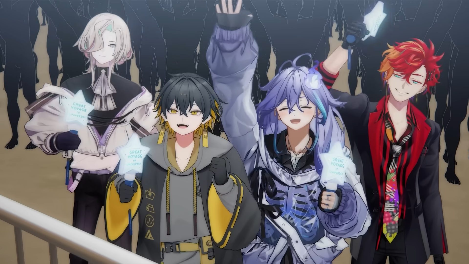 UPROAR!! cheering for their senpais and their oshis